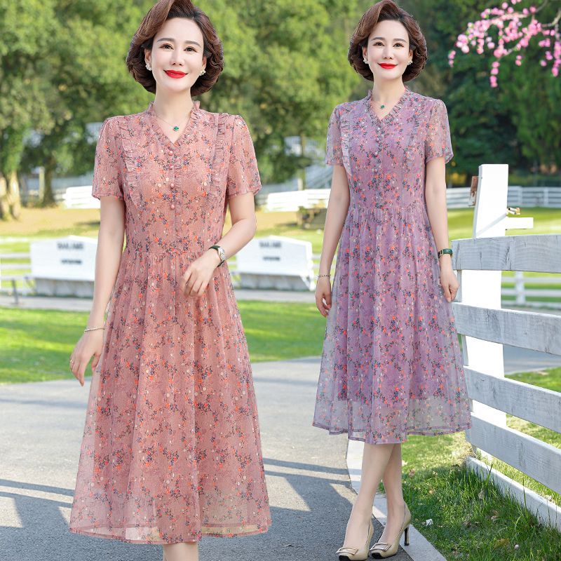 Summer Clothing Over 60 - Elegant Midlife Mom Summer Dress Short