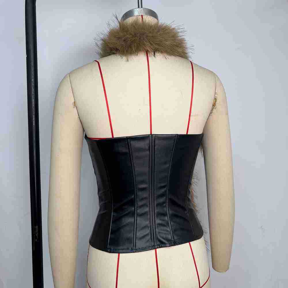 Sexy PU Leather Fishbone Wrap  - đánh giá và giá Summer Clothing Wraps