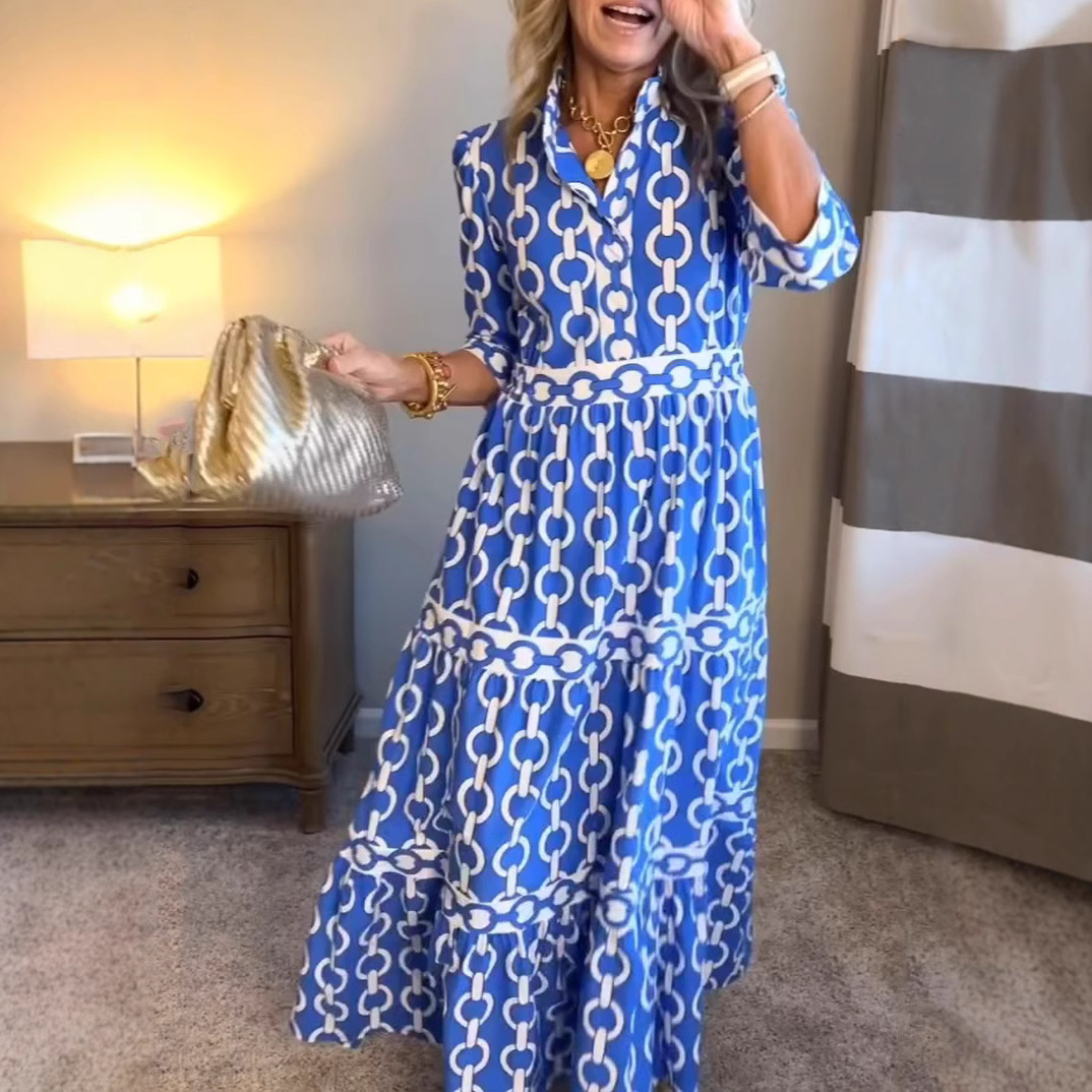 Geometric Print Long Dress Sum - đánh giá và giá Summer Clothing Amazon
