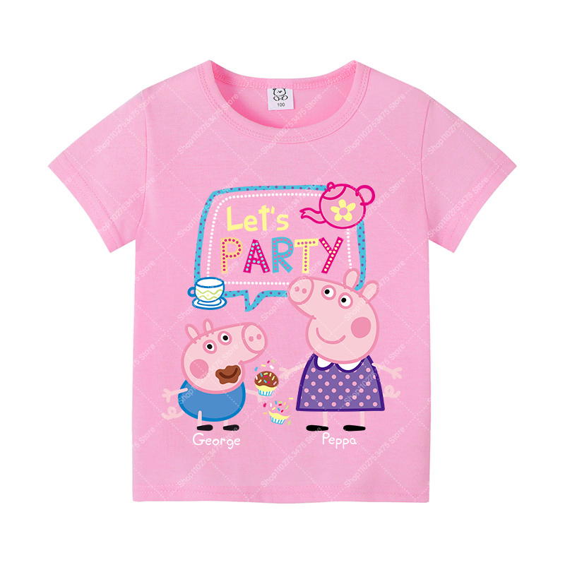 Kids Girl Cute Cotton T-shirt  - đánh giá và giá Summer Clothing Cartoon