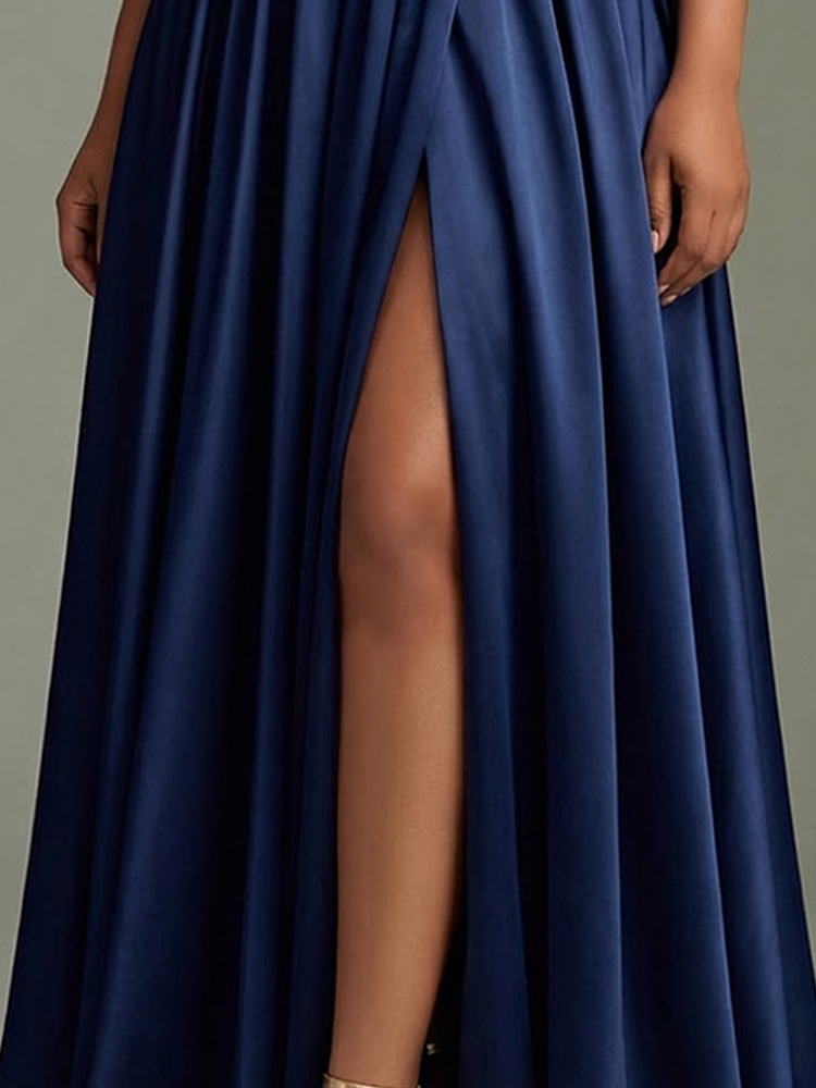 Elegant Women's Navy Satin For - đánh giá và giá Summer Clothing For Older Women