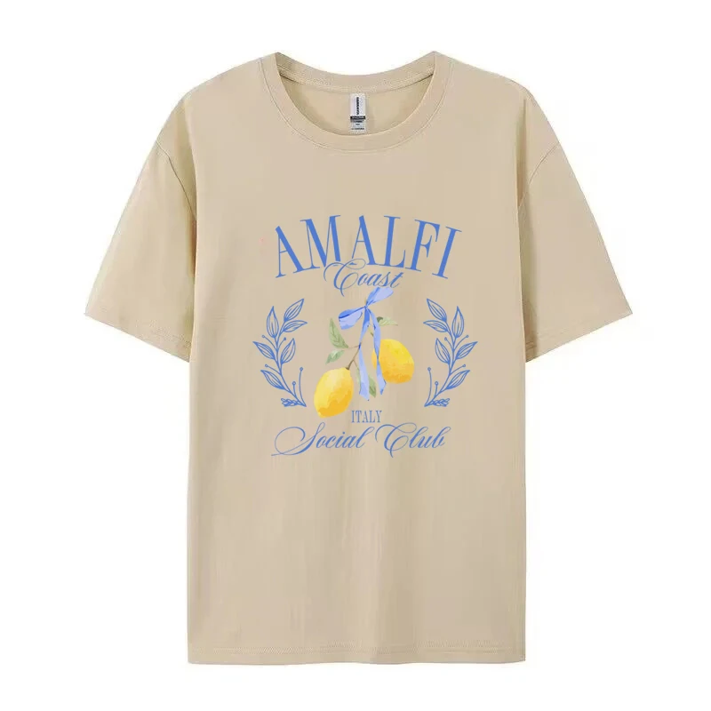 Lemon Print T-shirt Short Slee - đánh giá và giá Summer Clothing Cartoon