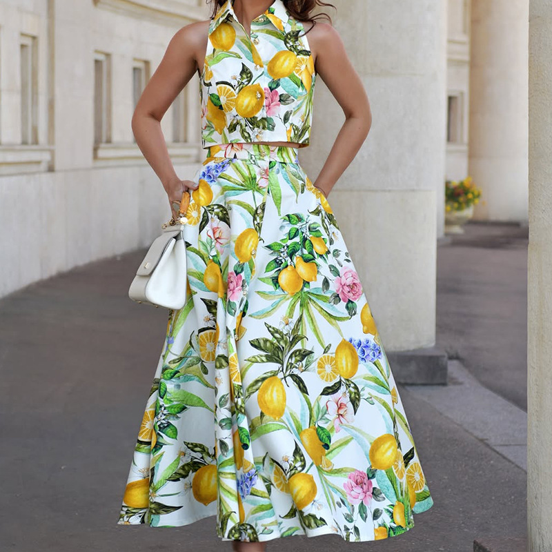 Women's Fashion Lemon Print Sl - đánh giá và giá Summer Clothing For Girls