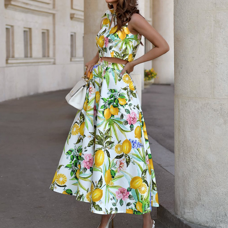 Women's Fashion Lemon Print Sl - đánh giá và giá Summer Clothing For Girls